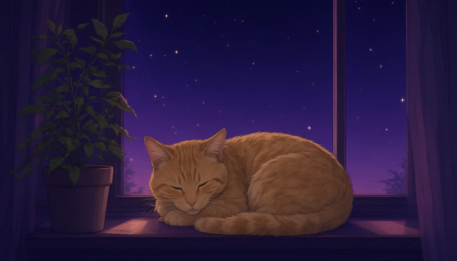 Sample image in the Cel Night Frame style