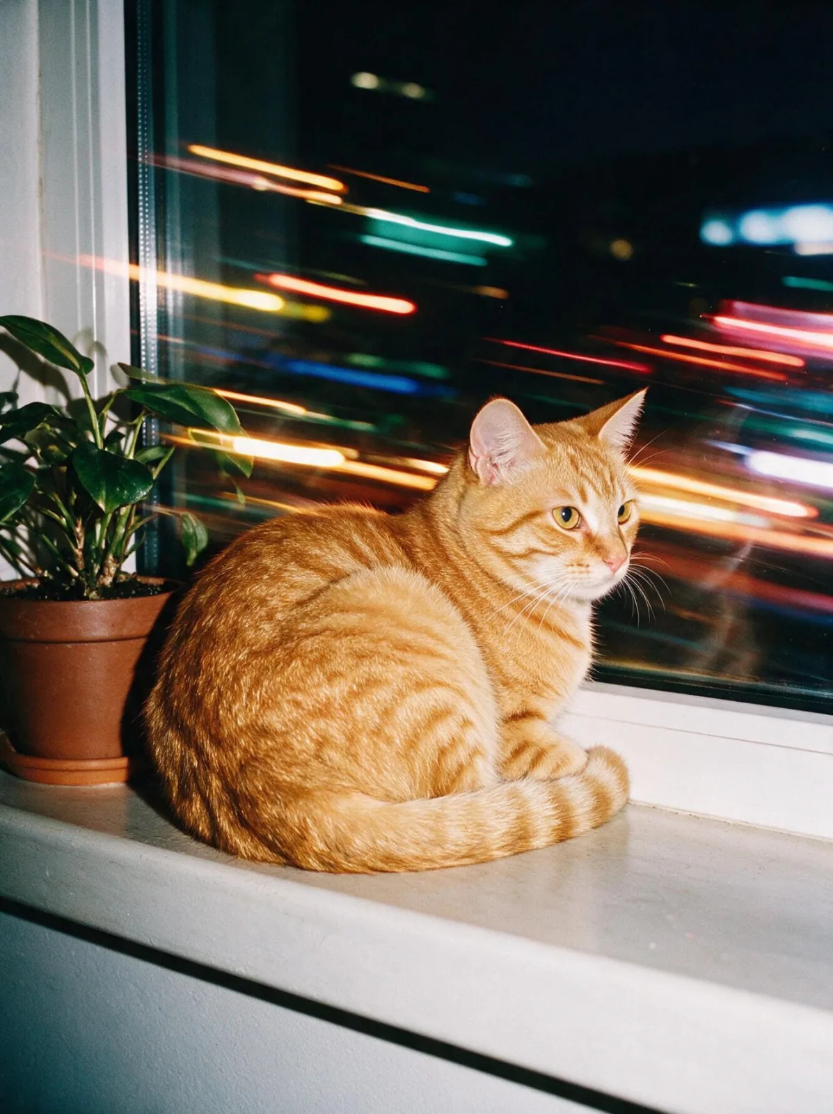 Sample image in the Drag-Shutter Flash style