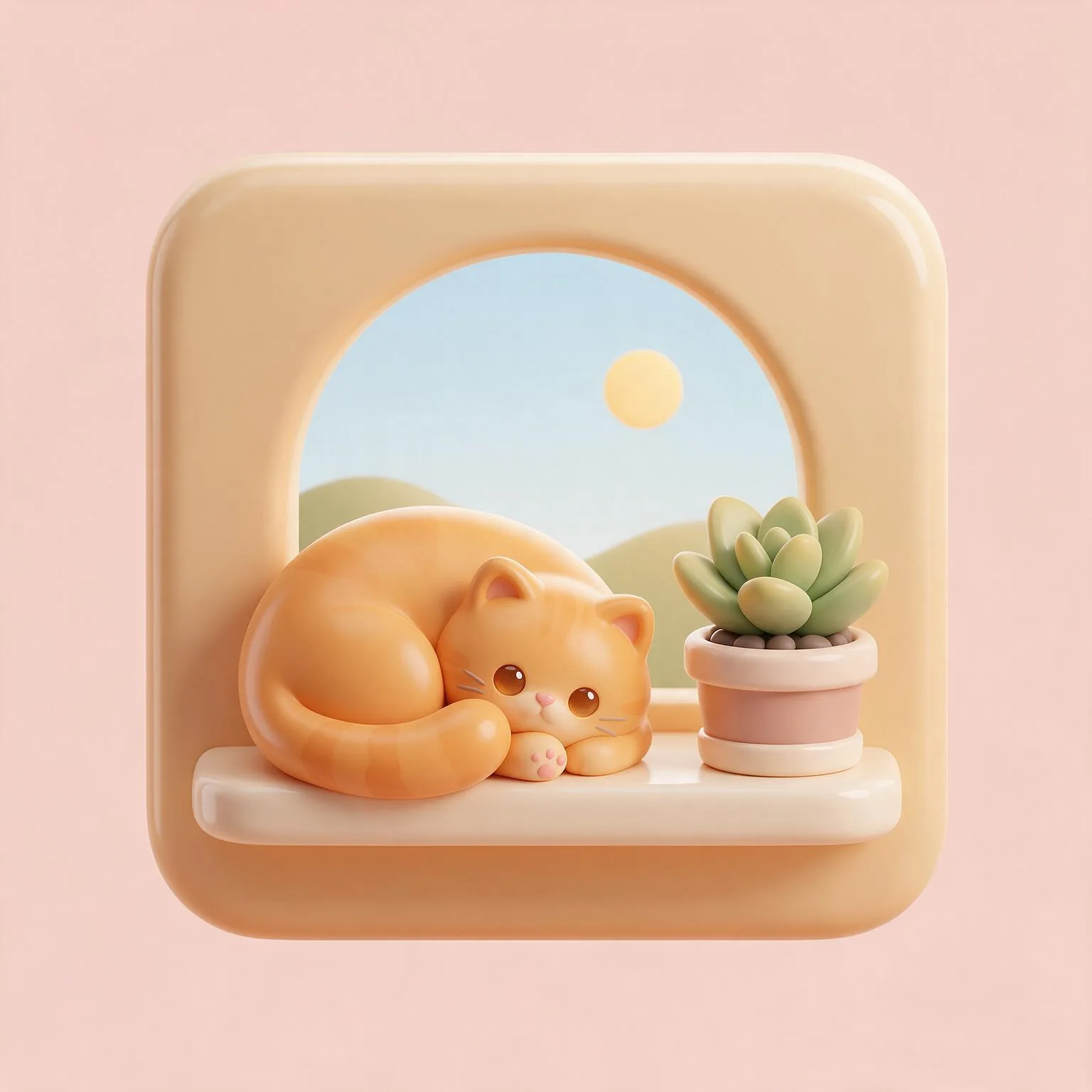 Sample image in the Glossy 3D Icon style