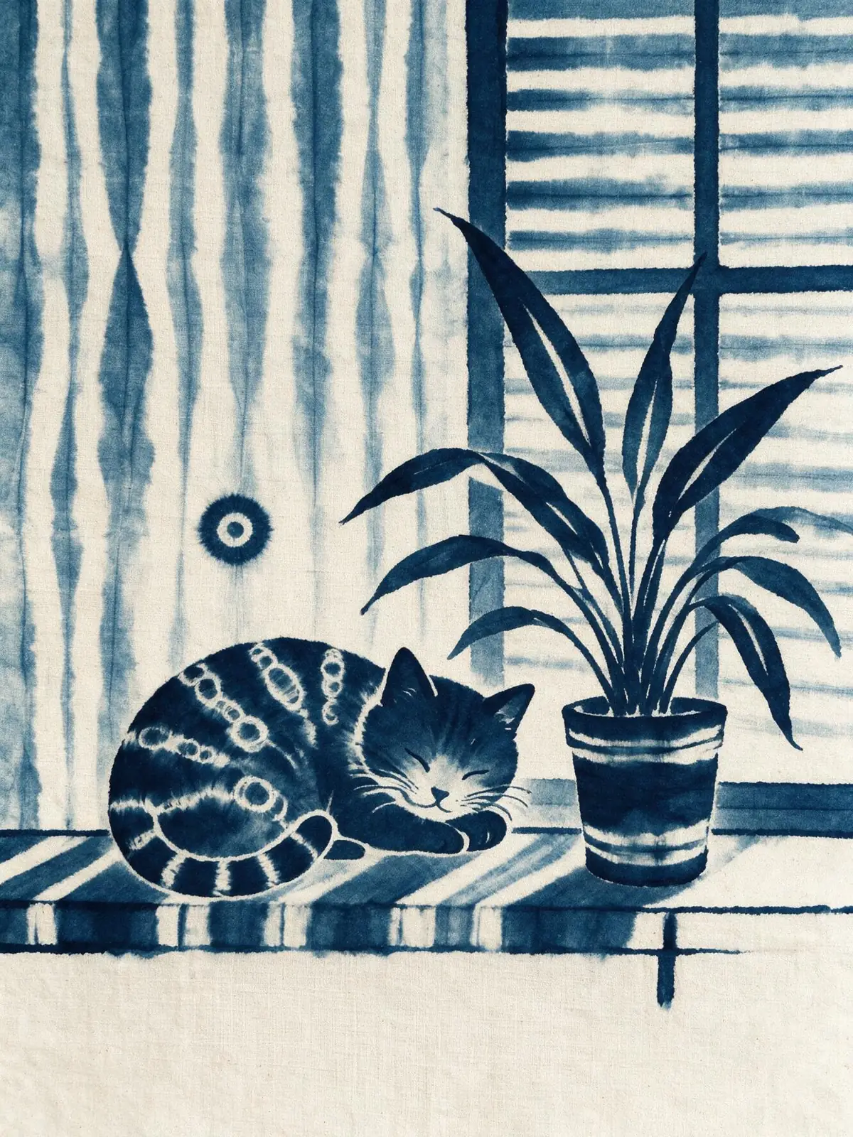 Sample image in the Indigo Shibori style