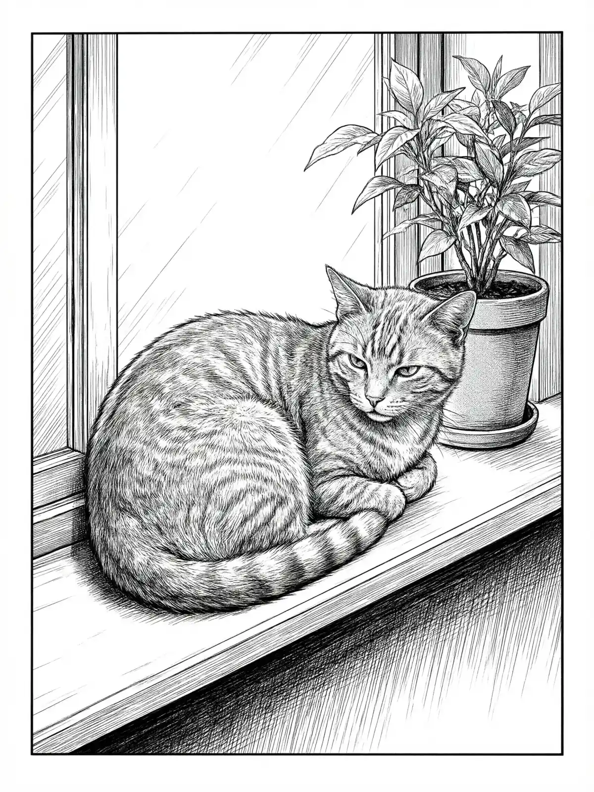Sample image in the Manga Screentone style