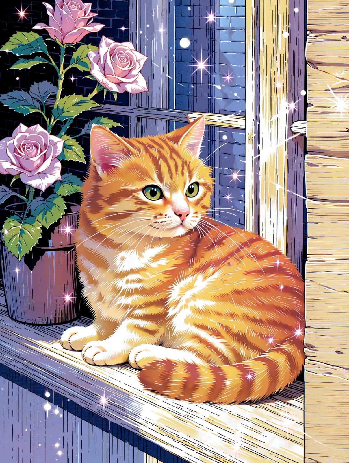 Sample image in the Moonlit Romance style