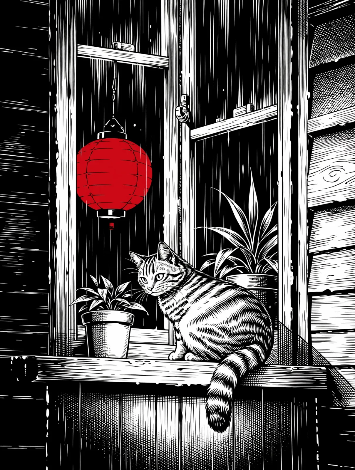 Sample image in the Red Ink Noir style