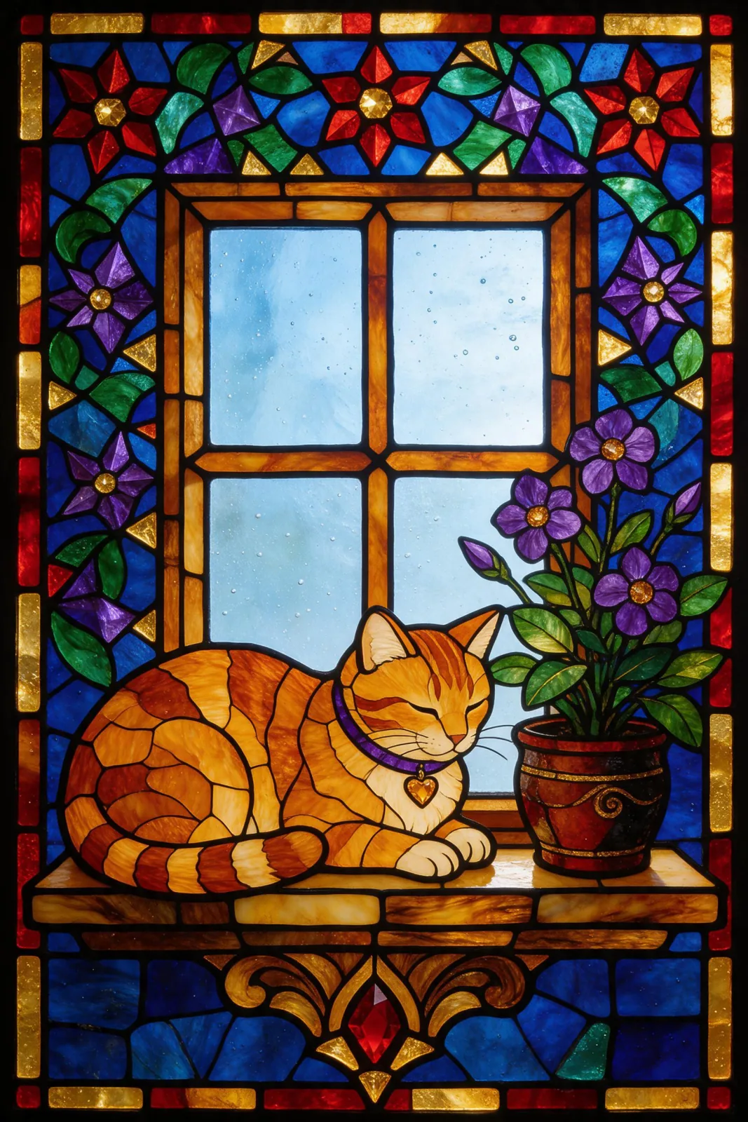 Sample image in the Stained Glass style