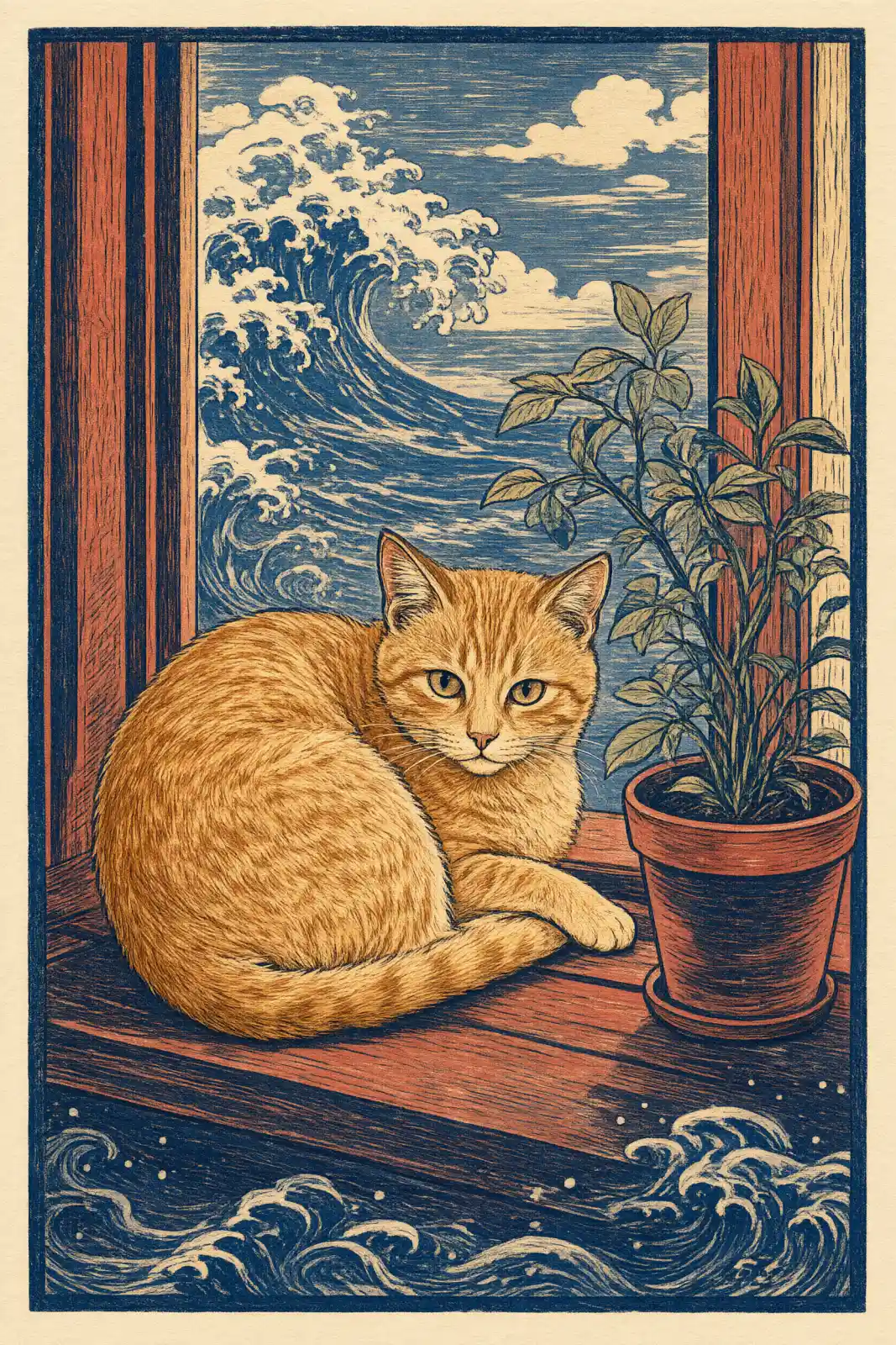 Sample image in the Woodblock Tide style